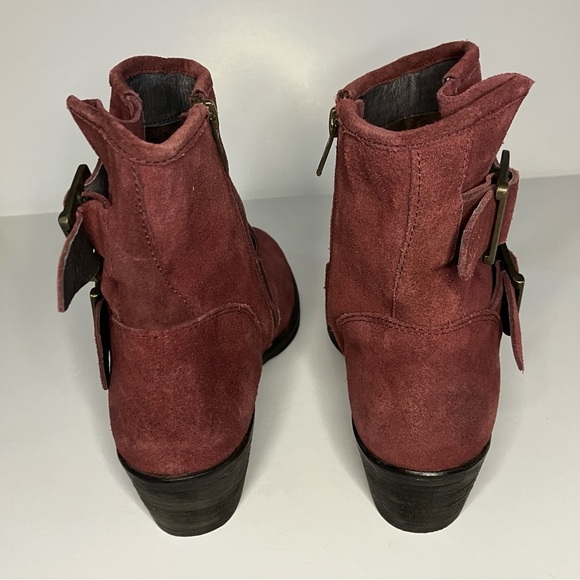 Seychelles Weekenders Castanets Boots Women's 8 Burgundy Suede Ankle Booties - Picture 3 of 9